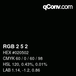 Color code: RGB 2 5 2 | qconv.com