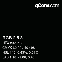 Color code: RGB 2 5 3 | qconv.com