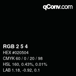 Color code: RGB 2 5 4 | qconv.com