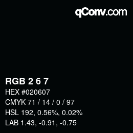 Color code: RGB 2 6 7 | qconv.com