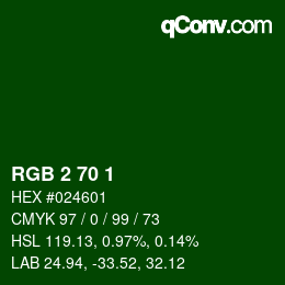 Color code: RGB 2 70 1 | qconv.com