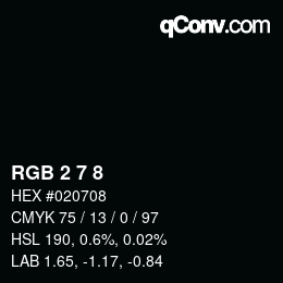 Farbcode: RGB 2 7 8 | qconv.com