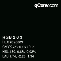 Farbcode: RGB 2 8 3 | qconv.com