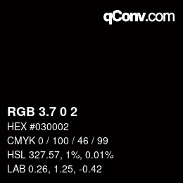 カラーコード: RGB 3.7 0 2 | qconv.com