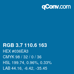 カラーコード: RGB 3.7 110.6 163 | qconv.com
