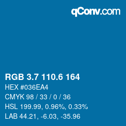 カラーコード: RGB 3.7 110.6 164 | qconv.com