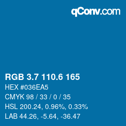 カラーコード: RGB 3.7 110.6 165 | qconv.com