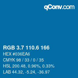 カラーコード: RGB 3.7 110.6 166 | qconv.com