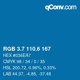 カラーコード: RGB 3.7 110.6 167 | qconv.com