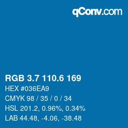 カラーコード: RGB 3.7 110.6 169 | qconv.com