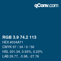 Color code: RGB 3.9 74.2 113 | qconv.com