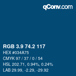 Color code: RGB 3.9 74.2 117 | qconv.com