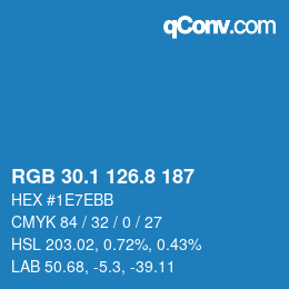 Color code: RGB 30.1 126.8 187 | qconv.com