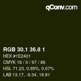 カラーコード: RGB 30.1 36.8 1 | qconv.com