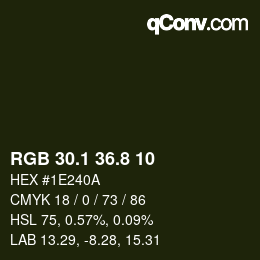 Farbcode: RGB 30.1 36.8 10 | qconv.com