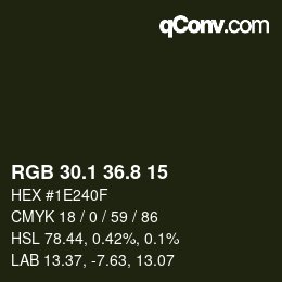 カラーコード: RGB 30.1 36.8 15 | qconv.com
