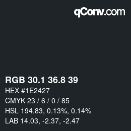 カラーコード: RGB 30.1 36.8 39 | qconv.com