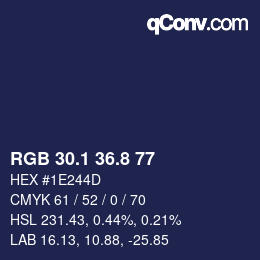 カラーコード: RGB 30.1 36.8 77 | qconv.com