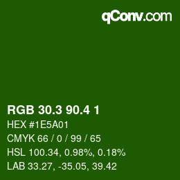 カラーコード: RGB 30.3 90.4 1 | qconv.com