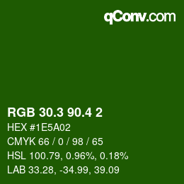 カラーコード: RGB 30.3 90.4 2 | qconv.com