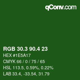 カラーコード: RGB 30.3 90.4 23 | qconv.com