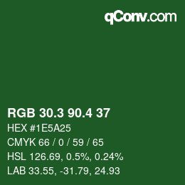 カラーコード: RGB 30.3 90.4 37 | qconv.com