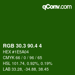カラーコード: RGB 30.3 90.4 4 | qconv.com