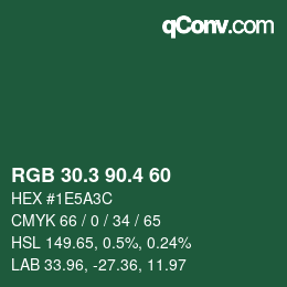 カラーコード: RGB 30.3 90.4 60 | qconv.com