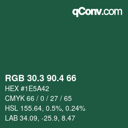 カラーコード: RGB 30.3 90.4 66 | qconv.com