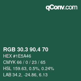 カラーコード: RGB 30.3 90.4 70 | qconv.com