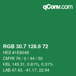 カラーコード: RGB 30.7 128.6 72 | qconv.com