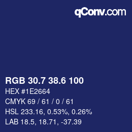 カラーコード: RGB 30.7 38.6 100 | qconv.com