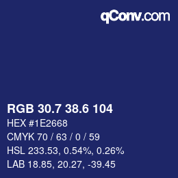 カラーコード: RGB 30.7 38.6 104 | qconv.com