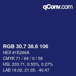 カラーコード: RGB 30.7 38.6 106 | qconv.com