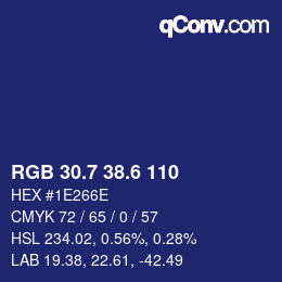 カラーコード: RGB 30.7 38.6 110 | qconv.com