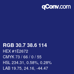 カラーコード: RGB 30.7 38.6 114 | qconv.com