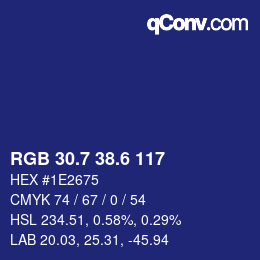 カラーコード: RGB 30.7 38.6 117 | qconv.com