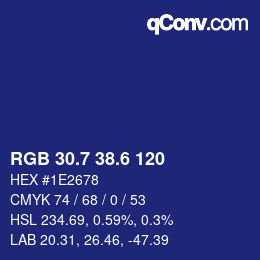 カラーコード: RGB 30.7 38.6 120 | qconv.com