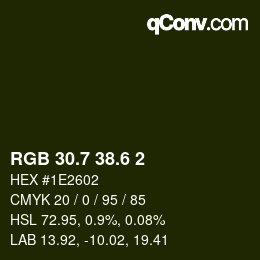 カラーコード: RGB 30.7 38.6 2 | qconv.com