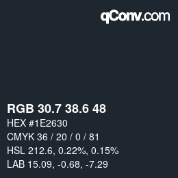 カラーコード: RGB 30.7 38.6 48 | qconv.com