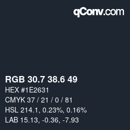 カラーコード: RGB 30.7 38.6 49 | qconv.com