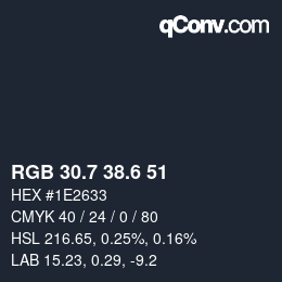 カラーコード: RGB 30.7 38.6 51 | qconv.com