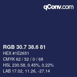 カラーコード: RGB 30.7 38.6 81 | qconv.com