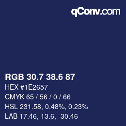 カラーコード: RGB 30.7 38.6 87 | qconv.com