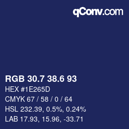 カラーコード: RGB 30.7 38.6 93 | qconv.com