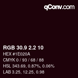 Color code: RGB 30.9 2.2 10 | qconv.com
