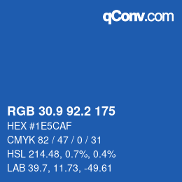 Color code: RGB 30.9 92.2 175 | qconv.com