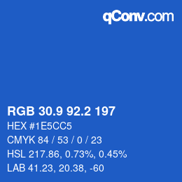 Color code: RGB 30.9 92.2 197 | qconv.com