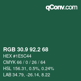 Color code: RGB 30.9 92.2 68 | qconv.com