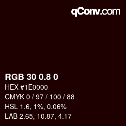 カラーコード: RGB 30 0.8 0 | qconv.com